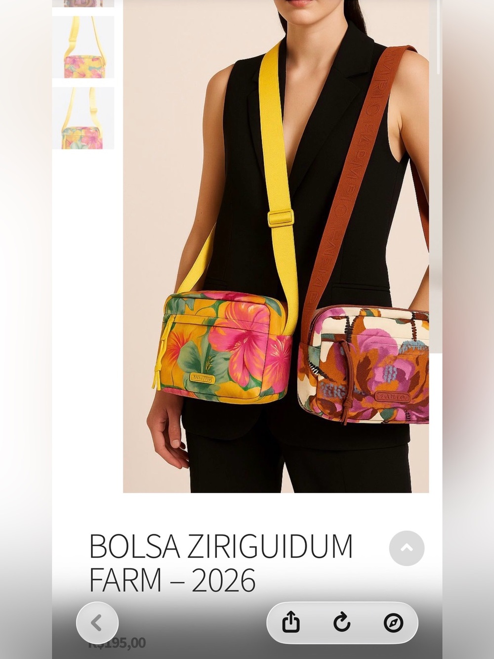 FARM Rio BOLSA ZIRIGUIDUM Canvas Crossbody bag 2026 - Picture 4 of 4